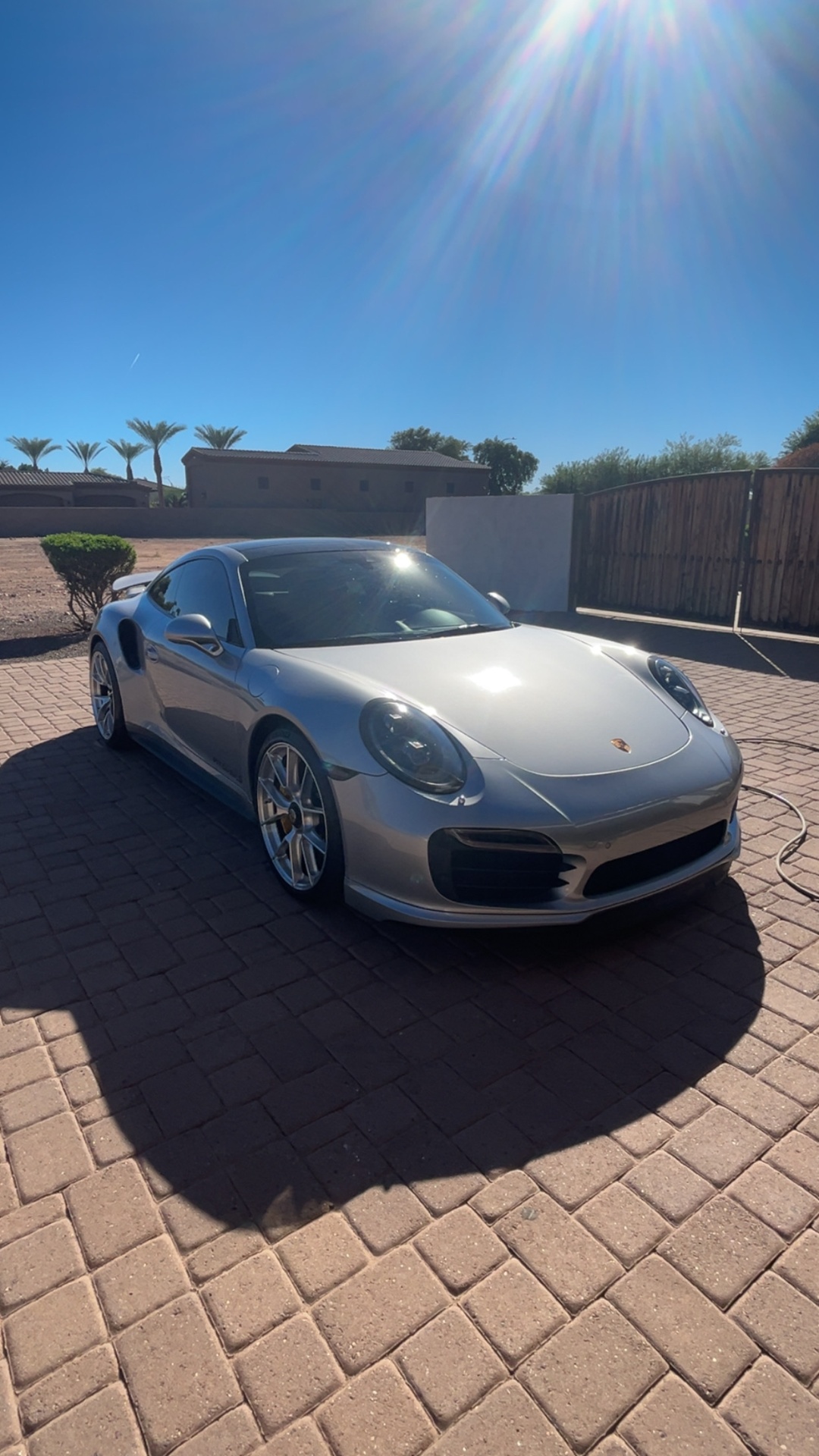 Porsche 911 Turbo S silver after detail